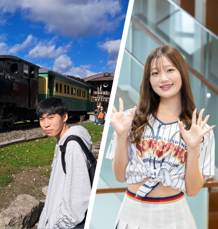 (写真左)Lさん 台湾(育達科技大学)出身(写真右)Pさん マレーシア 出身