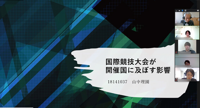 テーマ研究Ⅰ・中間報告会【スポーツビジネス学科】