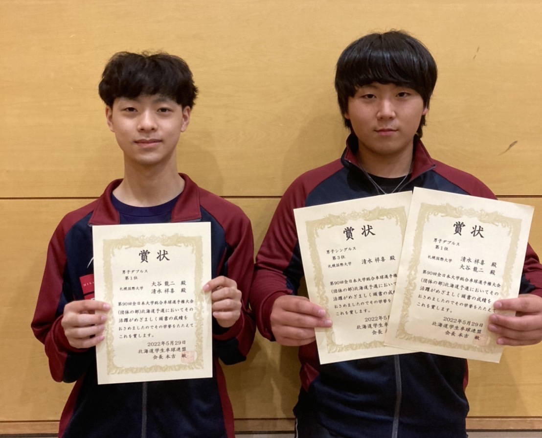 【卓球部】インカレ男女出場決定！！