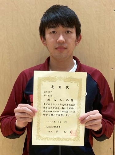 【卓球部】創部以来の国体選手 北海道代表として国体へ