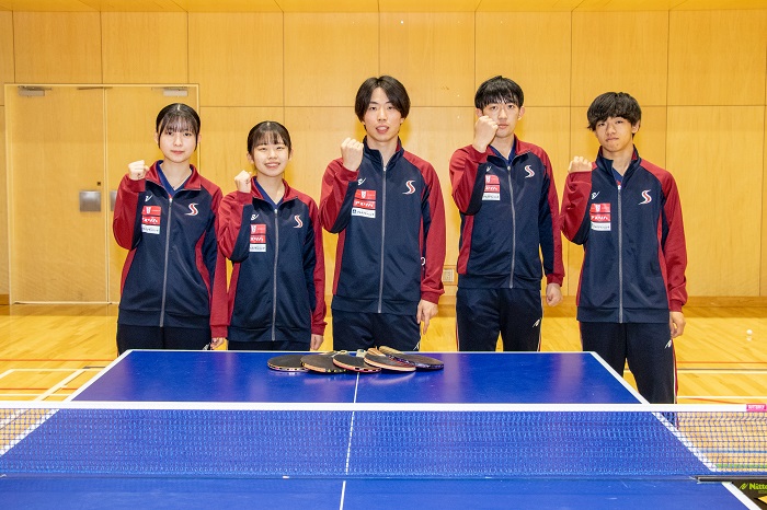 全日本卓球選手権大会に出場を決めた5名