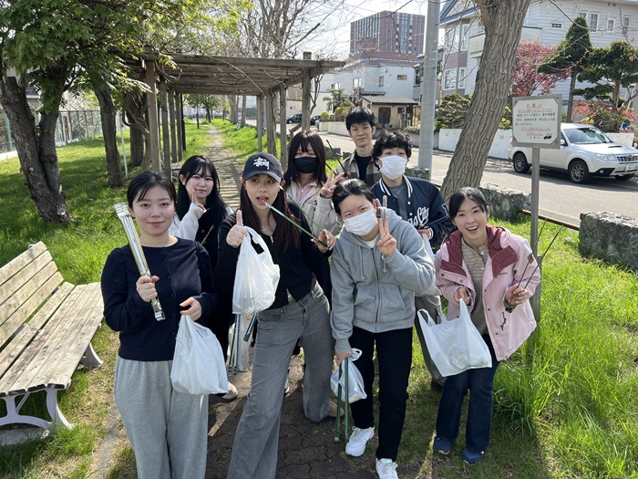 札幌国際大学　観光学部　ゴミ拾い