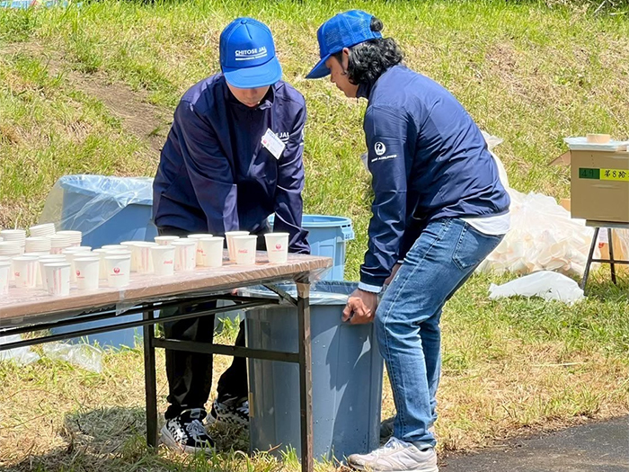 札幌国際大学　JAL千歳国際マラソン　観光学部　ボランティア