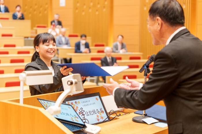 札幌国際大学　春学期学位記授与式　大学院修了式