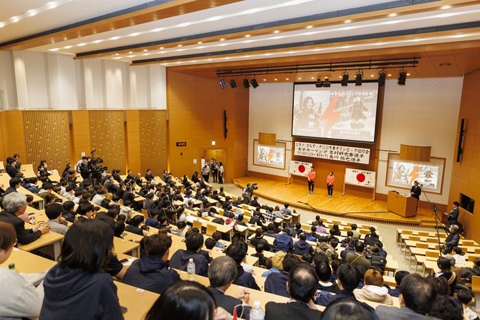 札幌国際大学　オリンピック壮行会　島川拓也　吉村紗也香