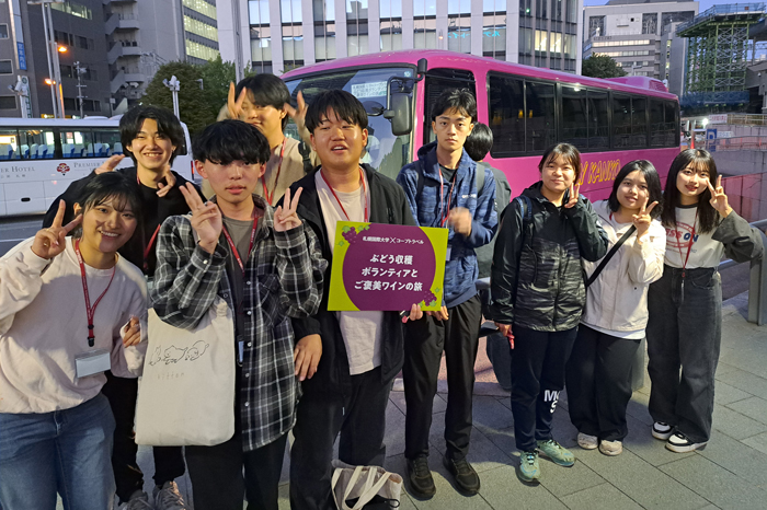 ぶどう収穫ツアーでの写真