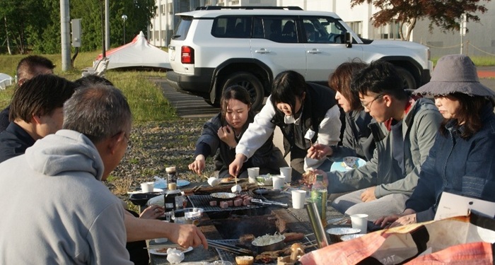 札幌国際大学　心理学研究科　BBQの様子