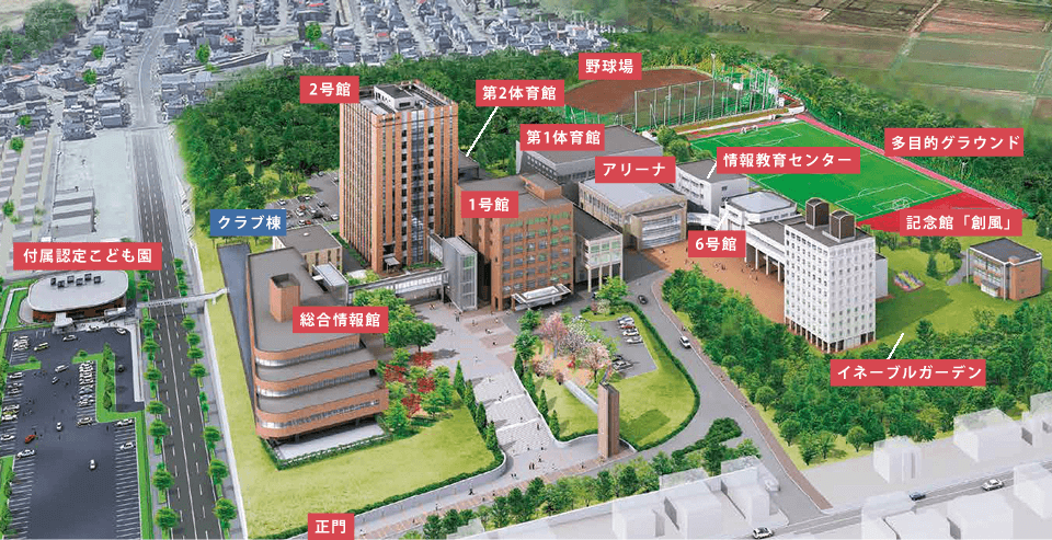 大学の全体マップイメージ
